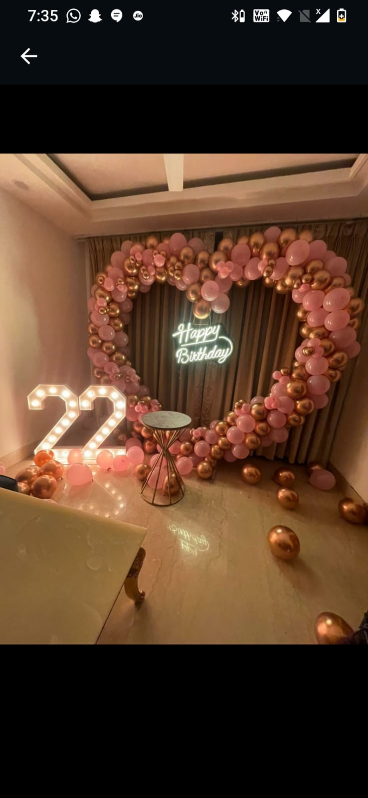 heart arch birthday decor